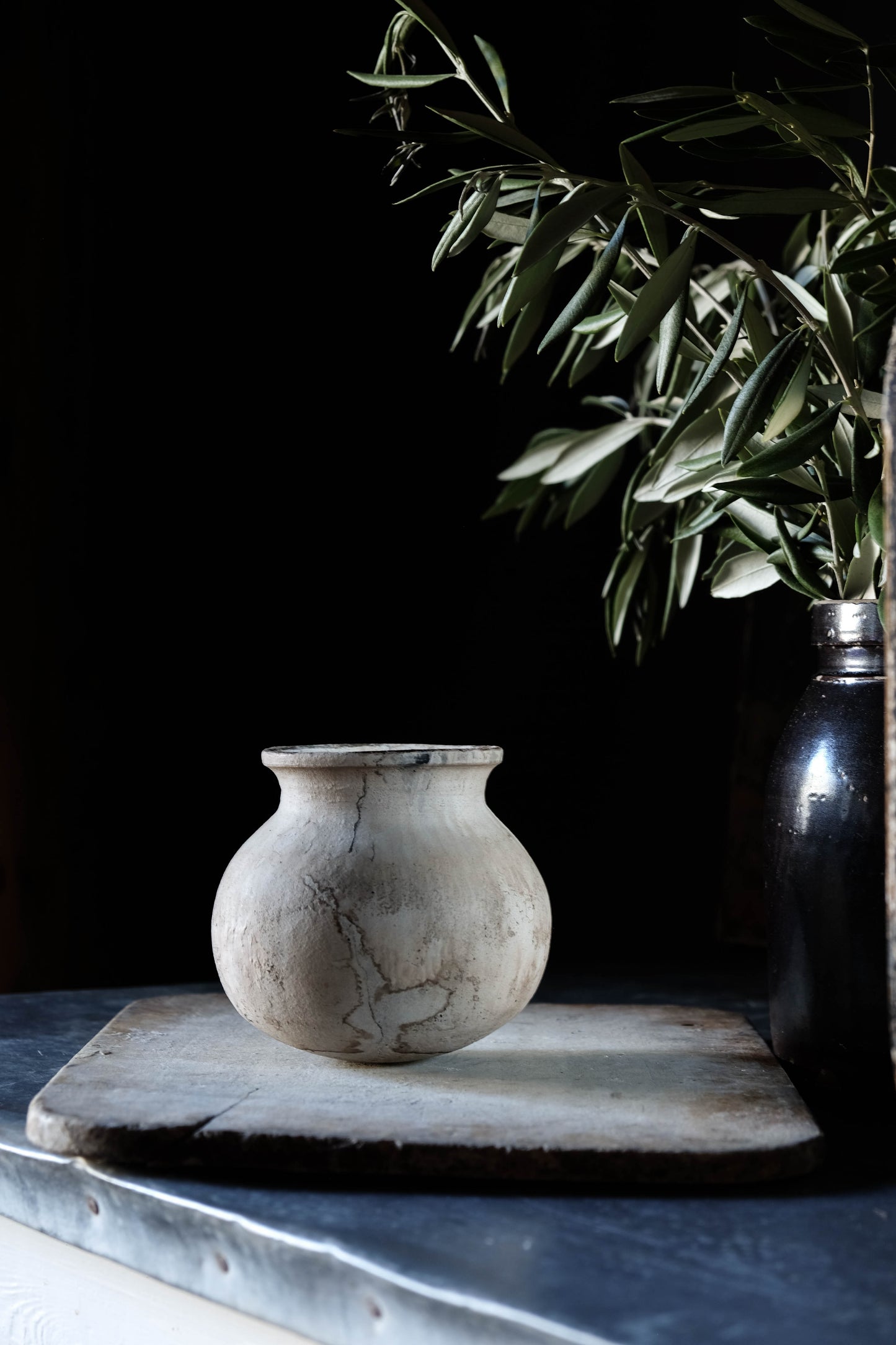 Vintage Clay Round Vessel