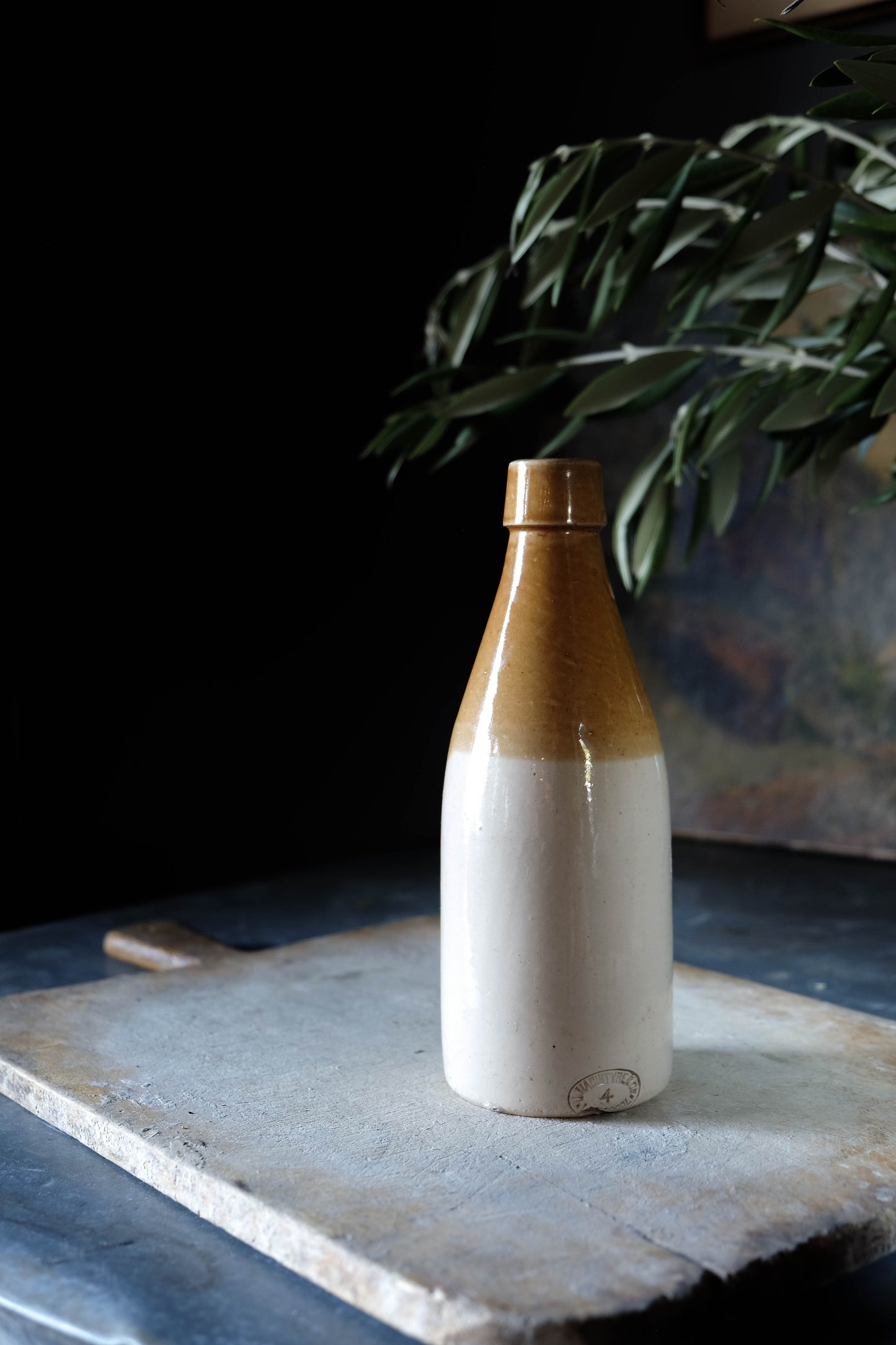 Vintage Crockery Beverage Bottle