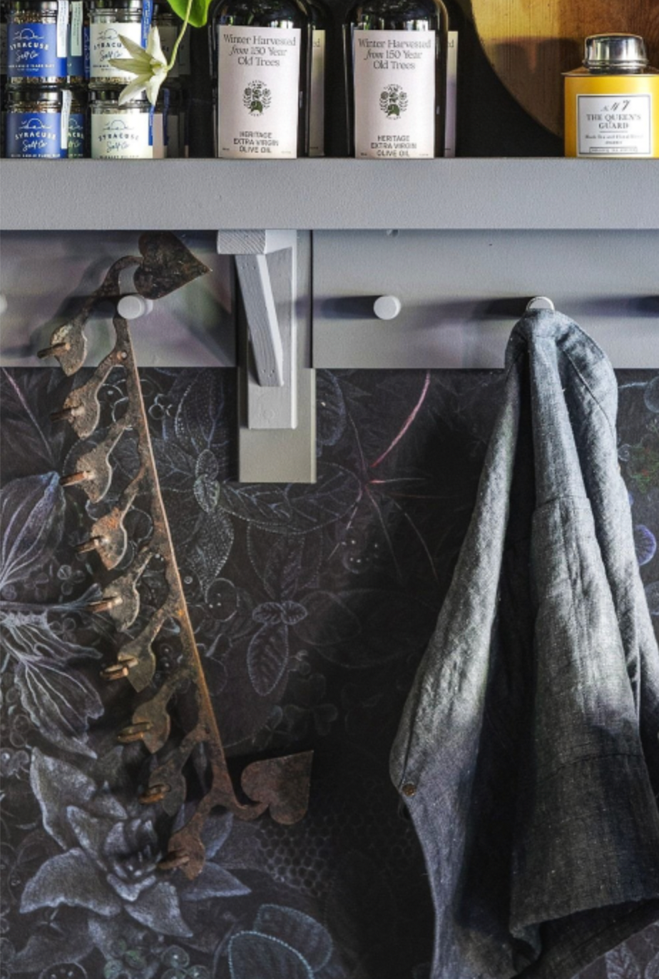 Vintage Iron Hook Rack