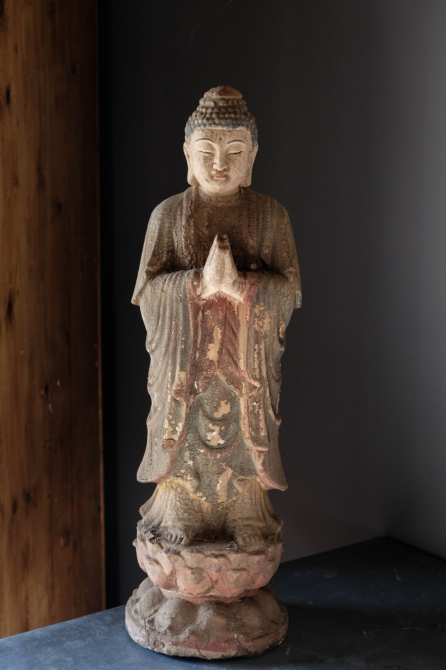 Carved Wooden Buddha Statue